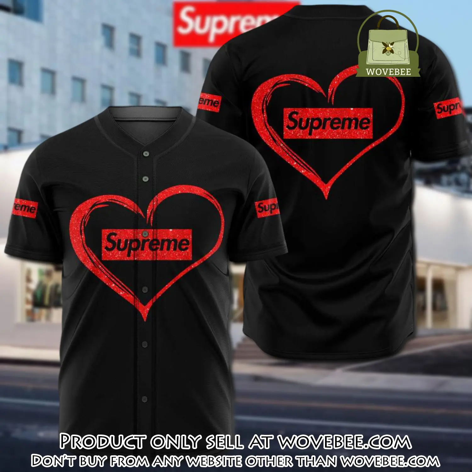 Supreme heart baseball jersey shirt luxury bjs1242 wvb4623653